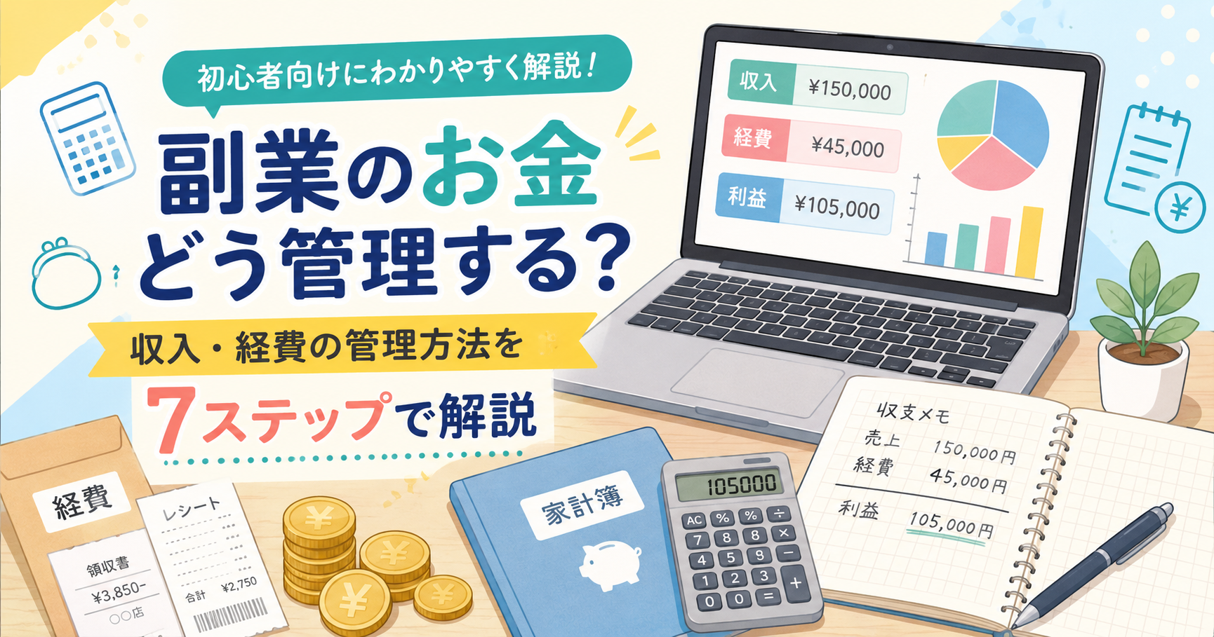 副業の収入・経費はどう管理する？初心者向けにお金の管理方法を7ステップで解説