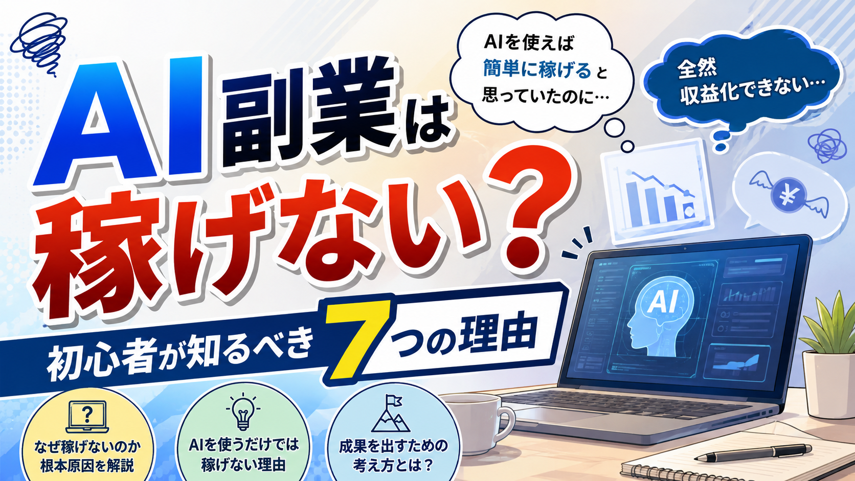 AI副業は稼げない？初心者が知っておきたい実態と稼ぐための考え方