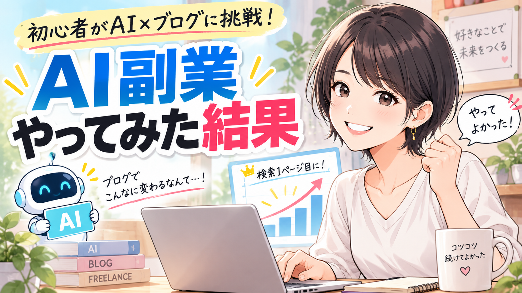 AI副業をやってみた結果は？初心者がAI×ブログを実践したリアルな体験談
