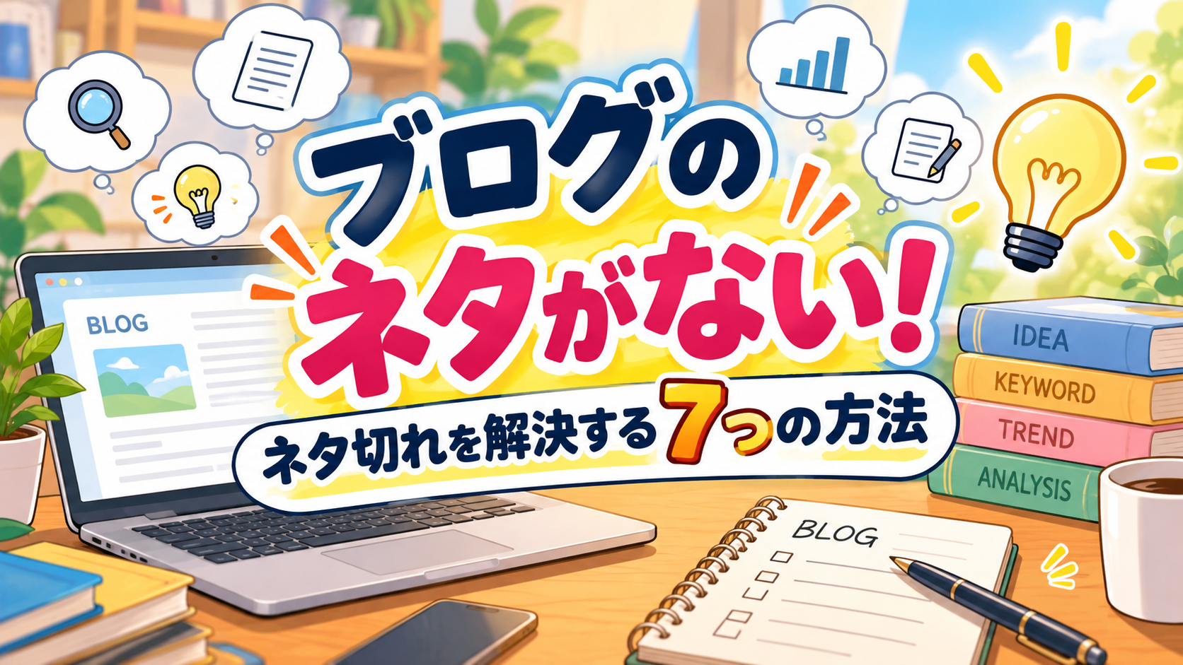 ブログのネタ切れを解決！ネタがないときの探し方7選と記事を増やすコツ