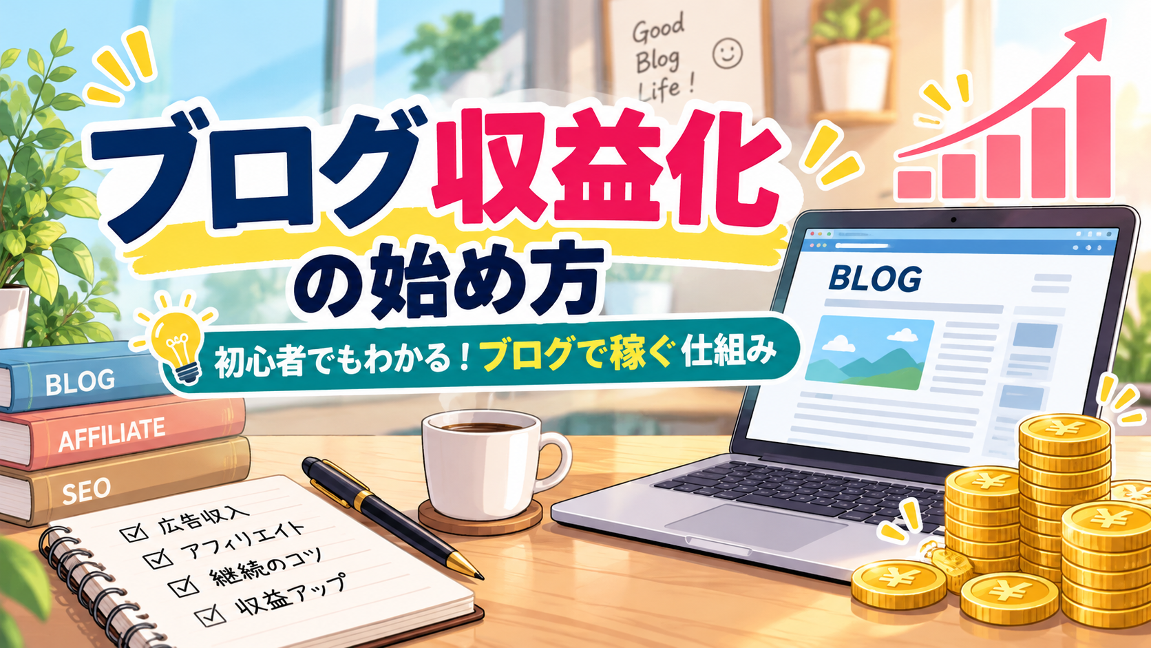 ブログ収益化の始め方｜初心者向けに仕組み・方法・手順をわかりやすく解説